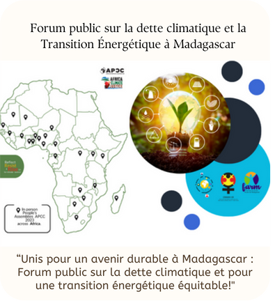 Forum Public sur la Dette Climatique et la Transition Énergétique à Madagascar